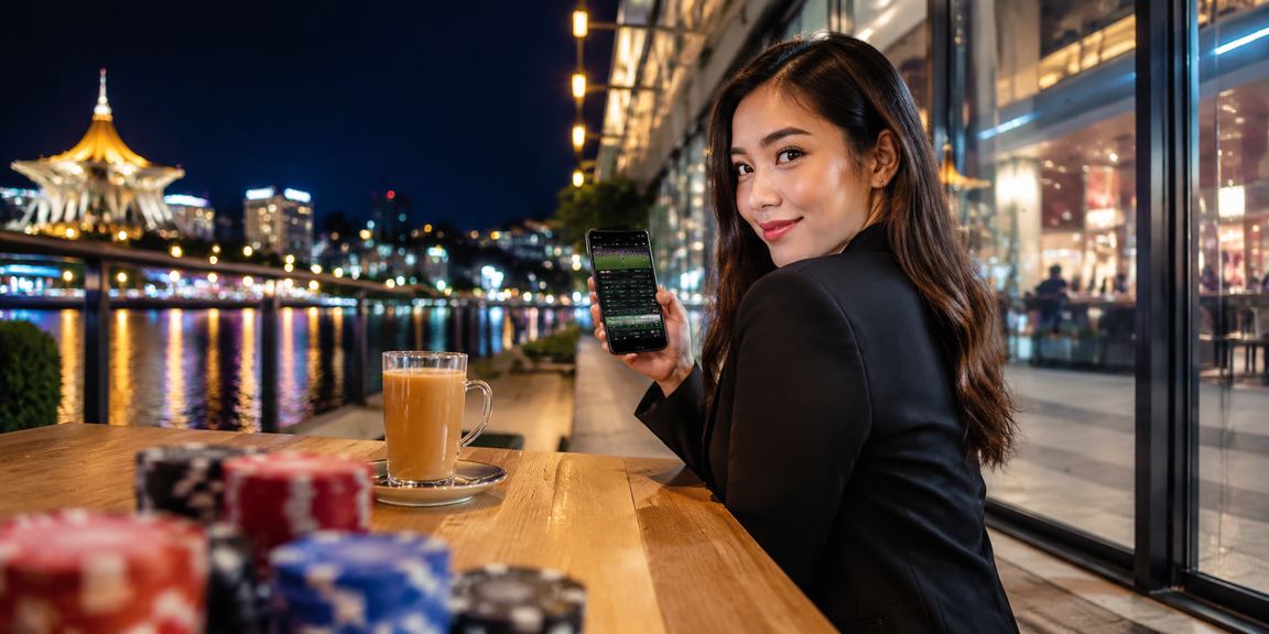 Pengguna Kuching membuat deposit melalui aplikasi mudah alih pjs998